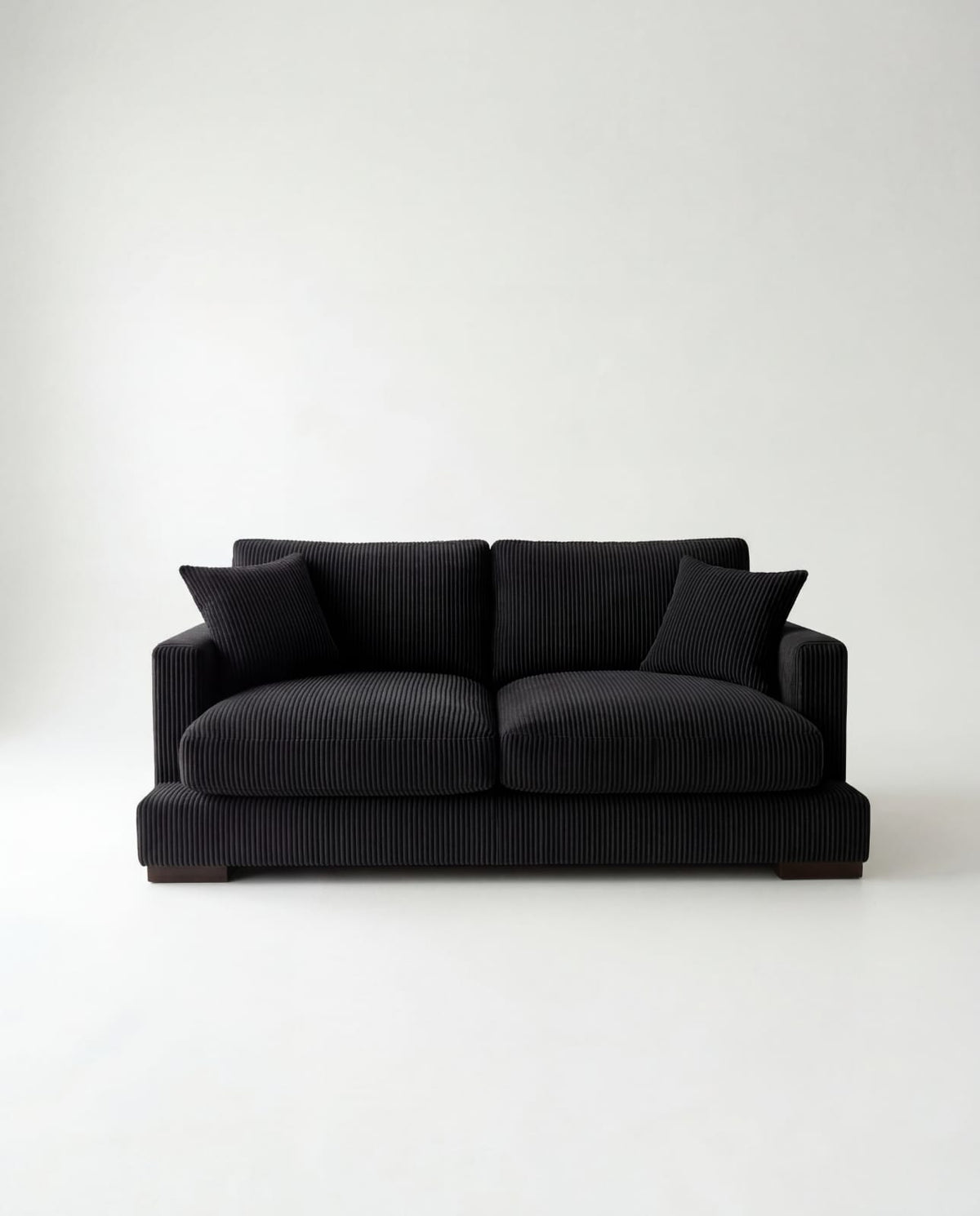 Cloud 2 Seater Bagira Black Corduroy