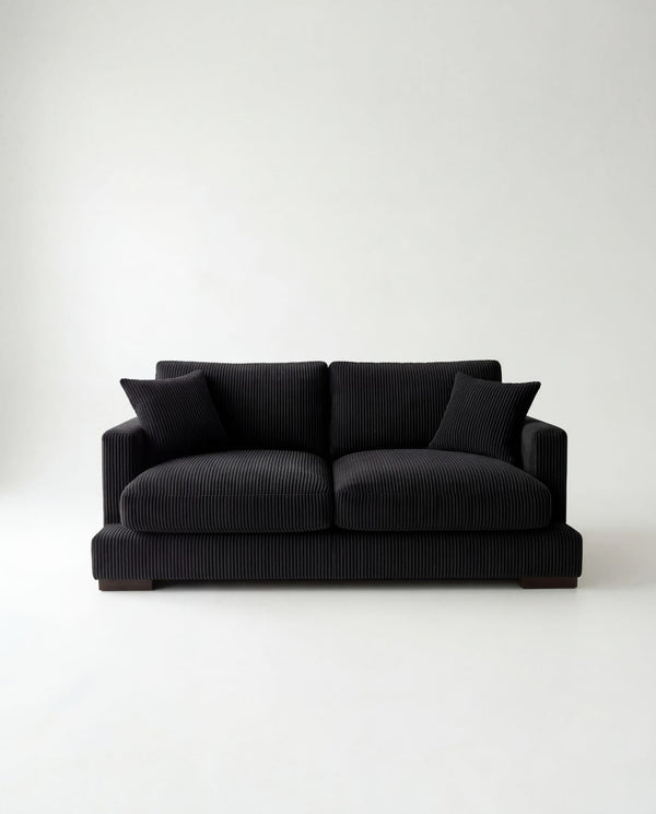 Cloud 2 Seater Bagira Black Corduroy