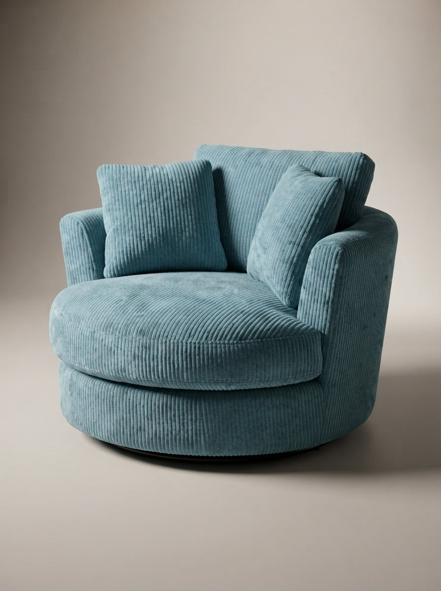 Cuddle Swivel Chair - Aqua