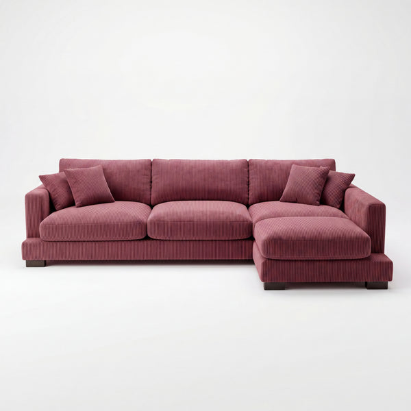 Cloud Chaise Lounge Burgundy Corduroy