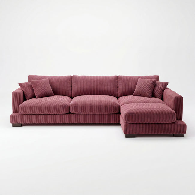 Cloud Chaise Lounge Burgundy Corduroy Hover Image