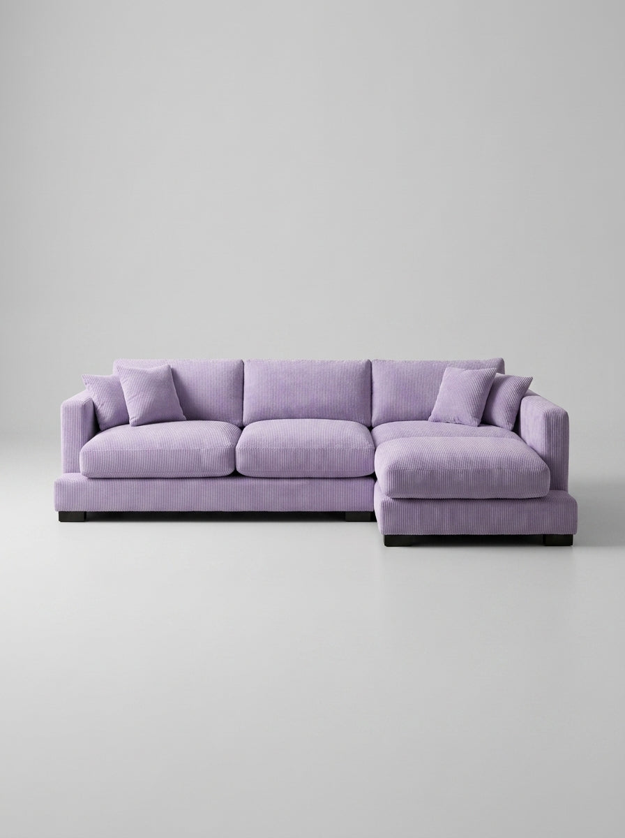 Cloud Chaise Lounge Lilac Corduroy
