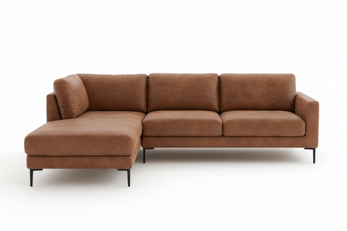 Fae Chaise Faux Leather Lounge