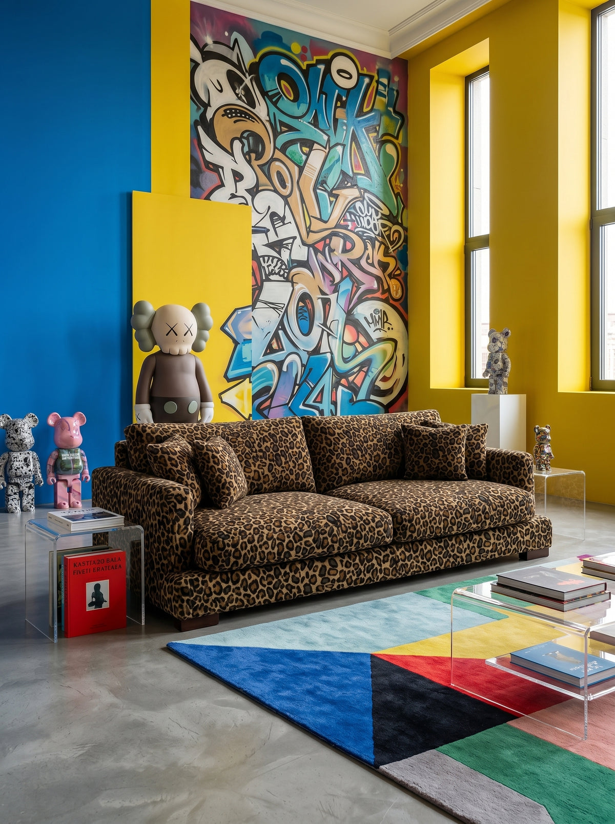 Cloud 3 Seater Leopard Print