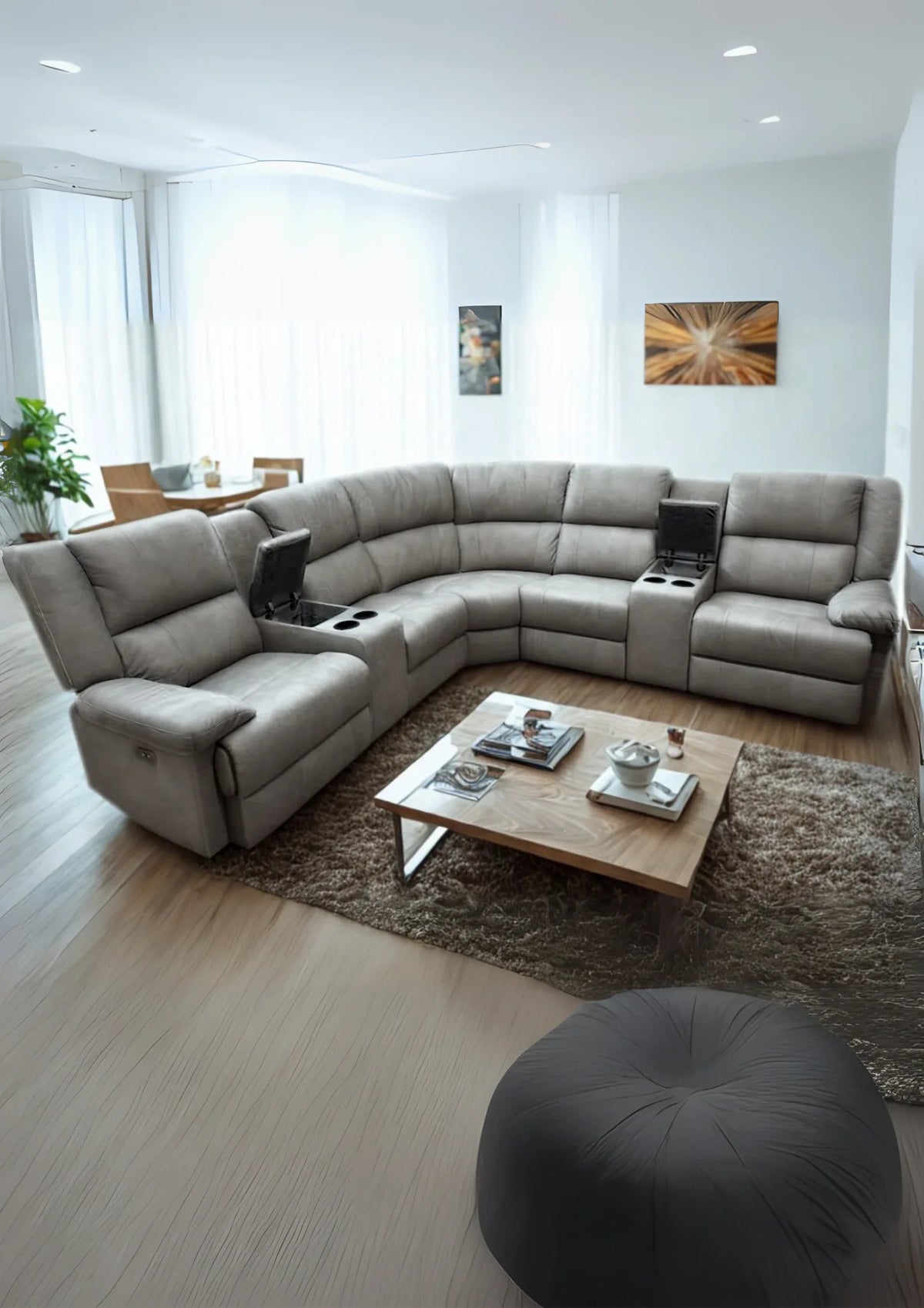 Peru Electric Recliner Corner Lounge - Vibe Sofas