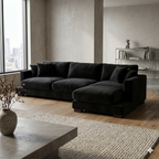 Cloud Chaise Lounge Black Velvet