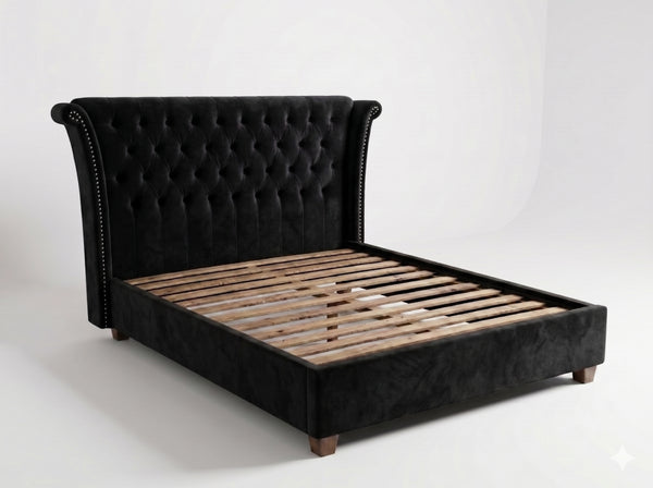 Escala Bedframe - Bagira Black Velvet