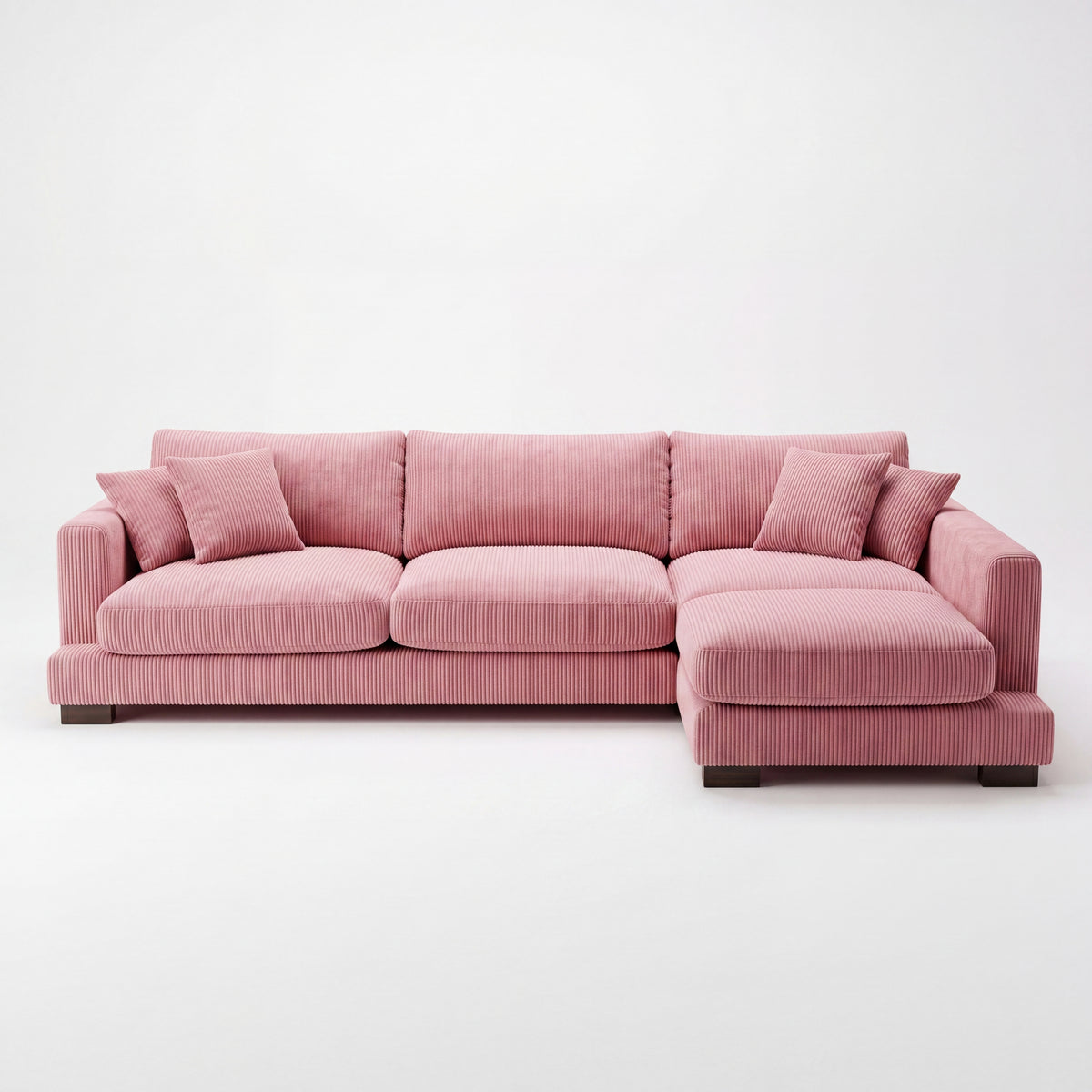 Cloud Chaise Lounge Rose Pink Corduroy
