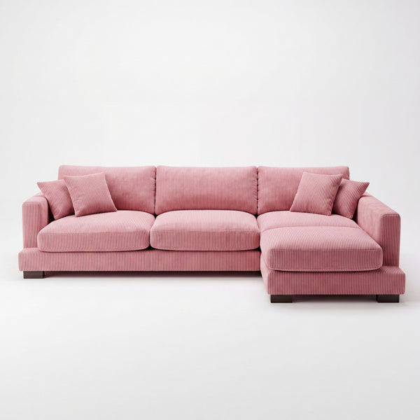 Cloud Chaise Lounge Rose Pink Corduroy