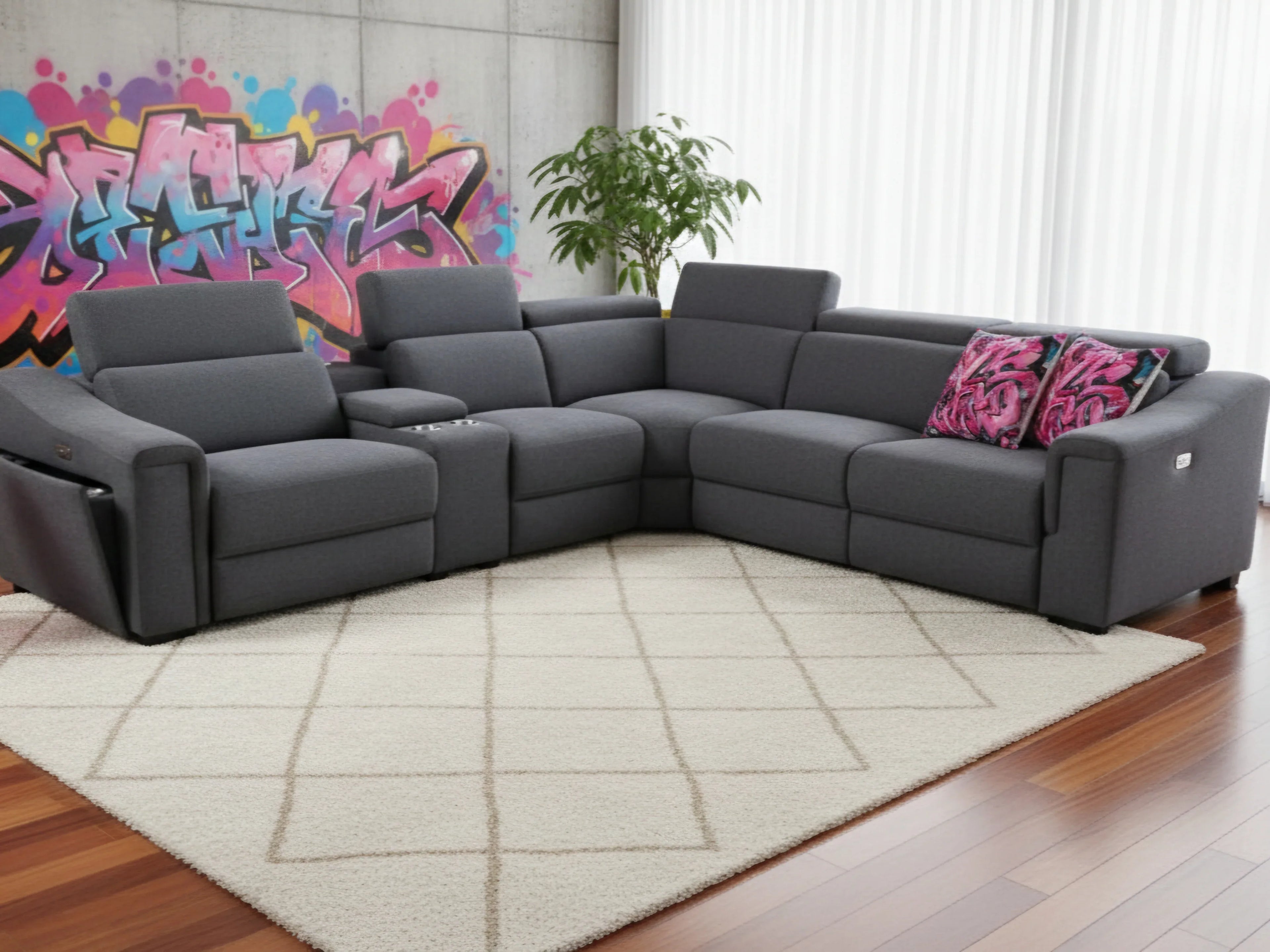 Lena Electric Recliner Corner Lounge - Vibe Sofas