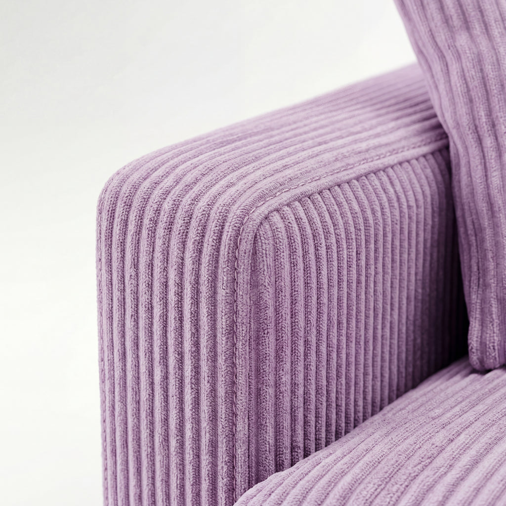 City Chaise Lounge Lilac Corduroy