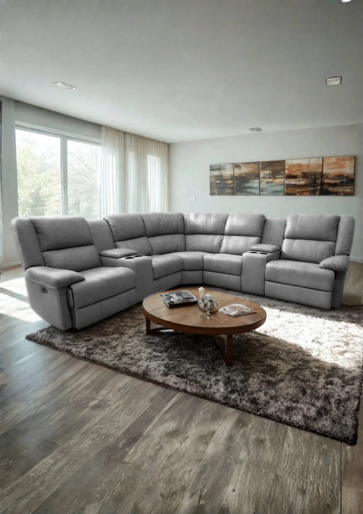 Peru Electric Recliner Corner Lounge - Vibe Sofas