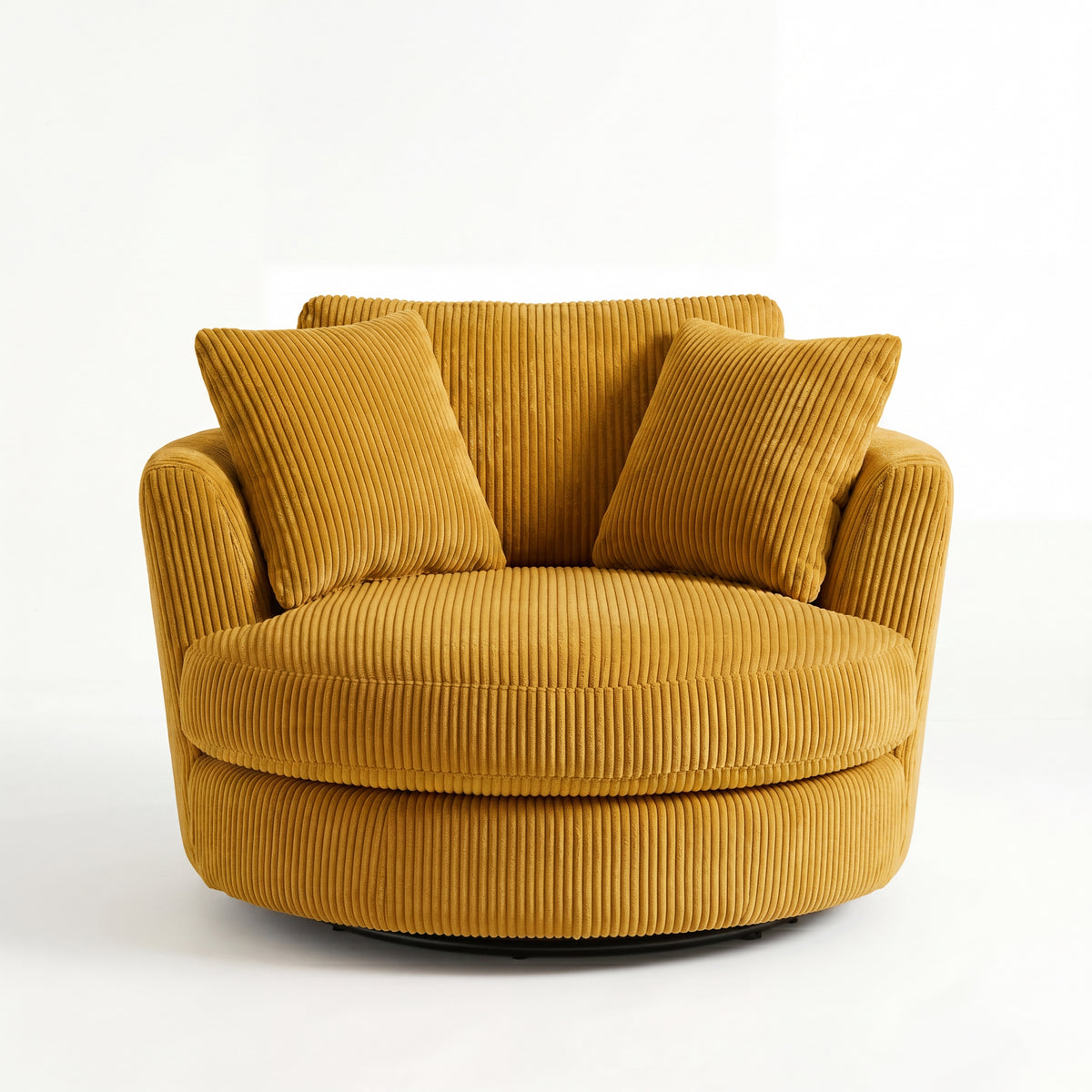 Cuddle Swivel Chair - Mustard