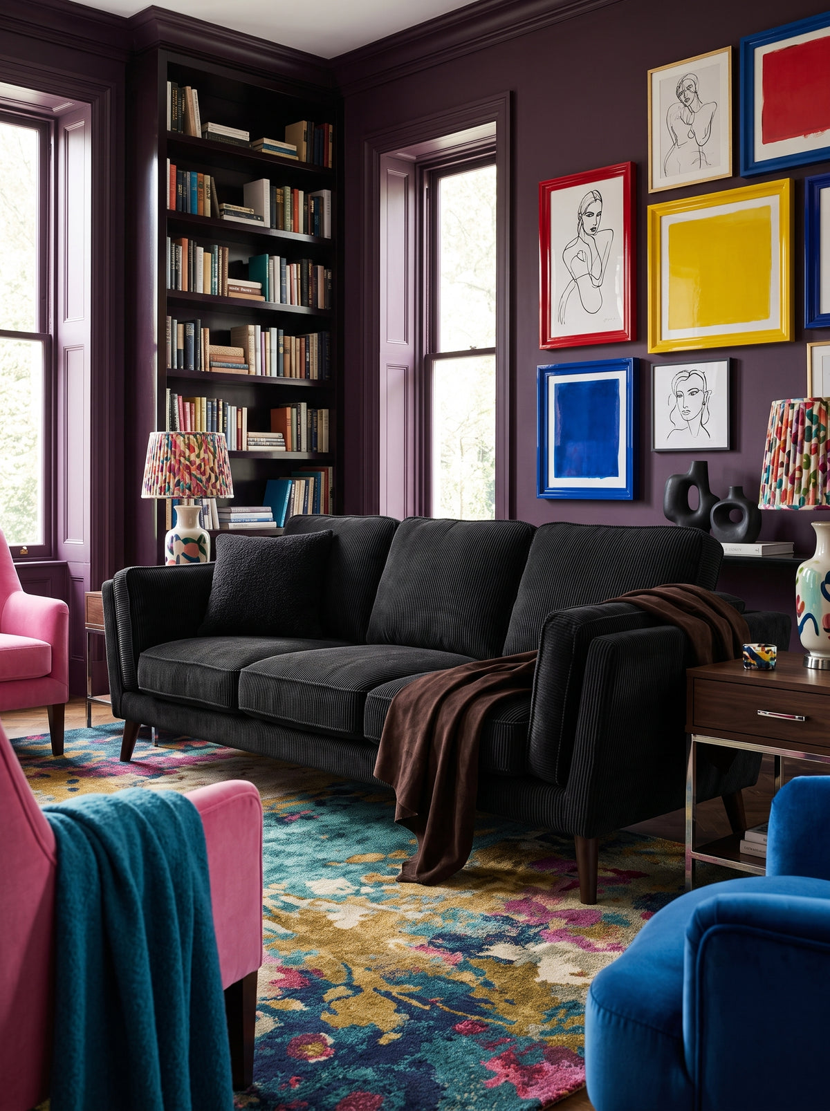 Monroe Sofa - Bagira Black Corduroy