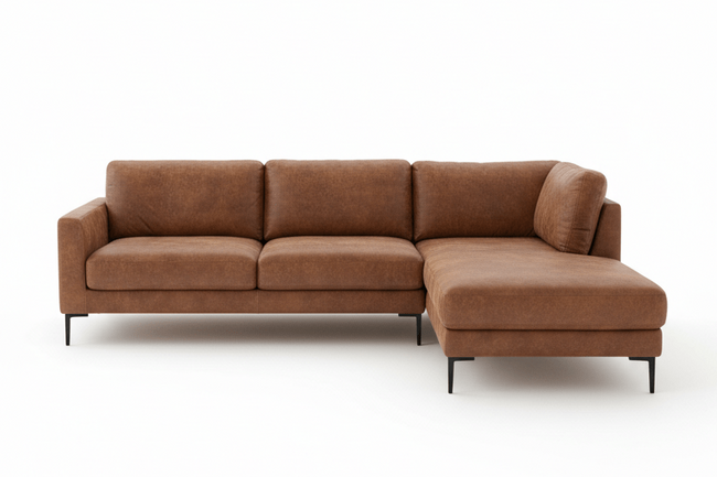 Fae Chaise Faux Leather Lounge Main Image