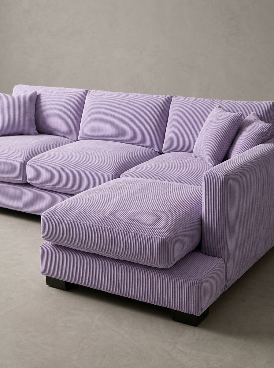 Cloud Chaise Lounge Lilac Corduroy