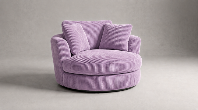 Cuddle Swivel Chair - Lilac Hover Image