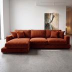 City Chaise Lounge Burnt Orange Corduroy