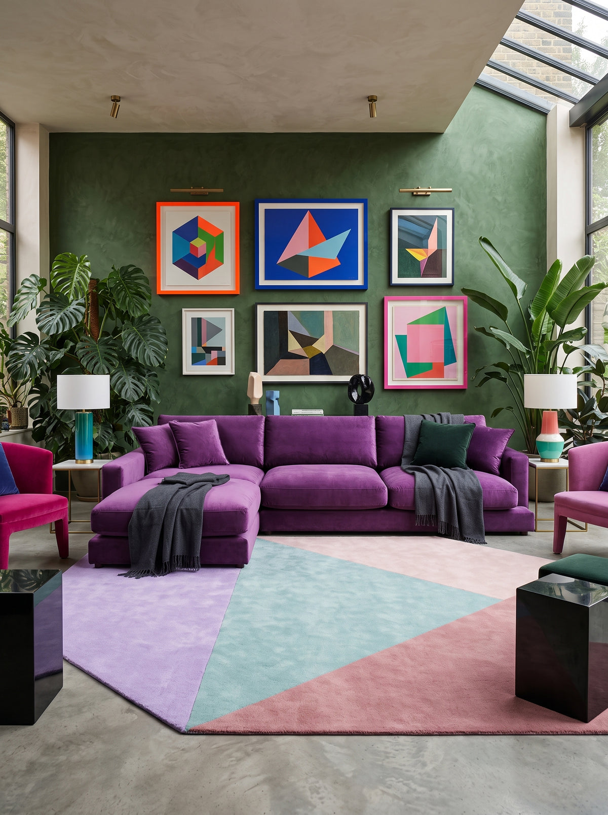 Purple Haze Cloud Chaise Lounge — Lifestyle