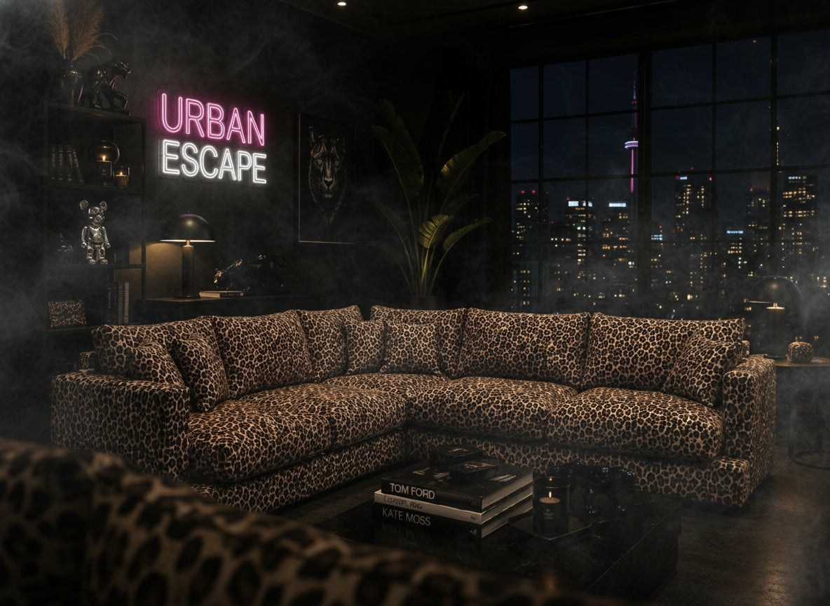 Cloud Corner Lounge Leopard Print