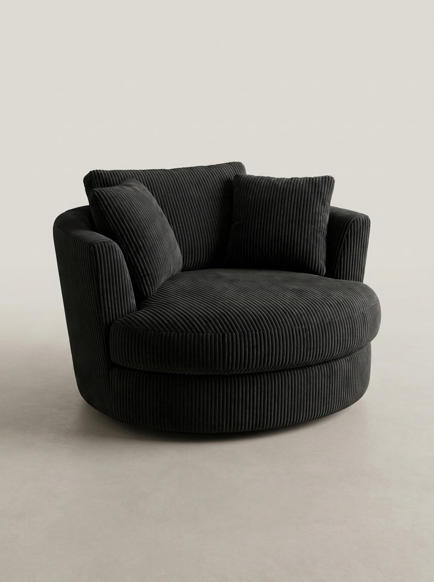 Cuddle Swivel Chair - Black