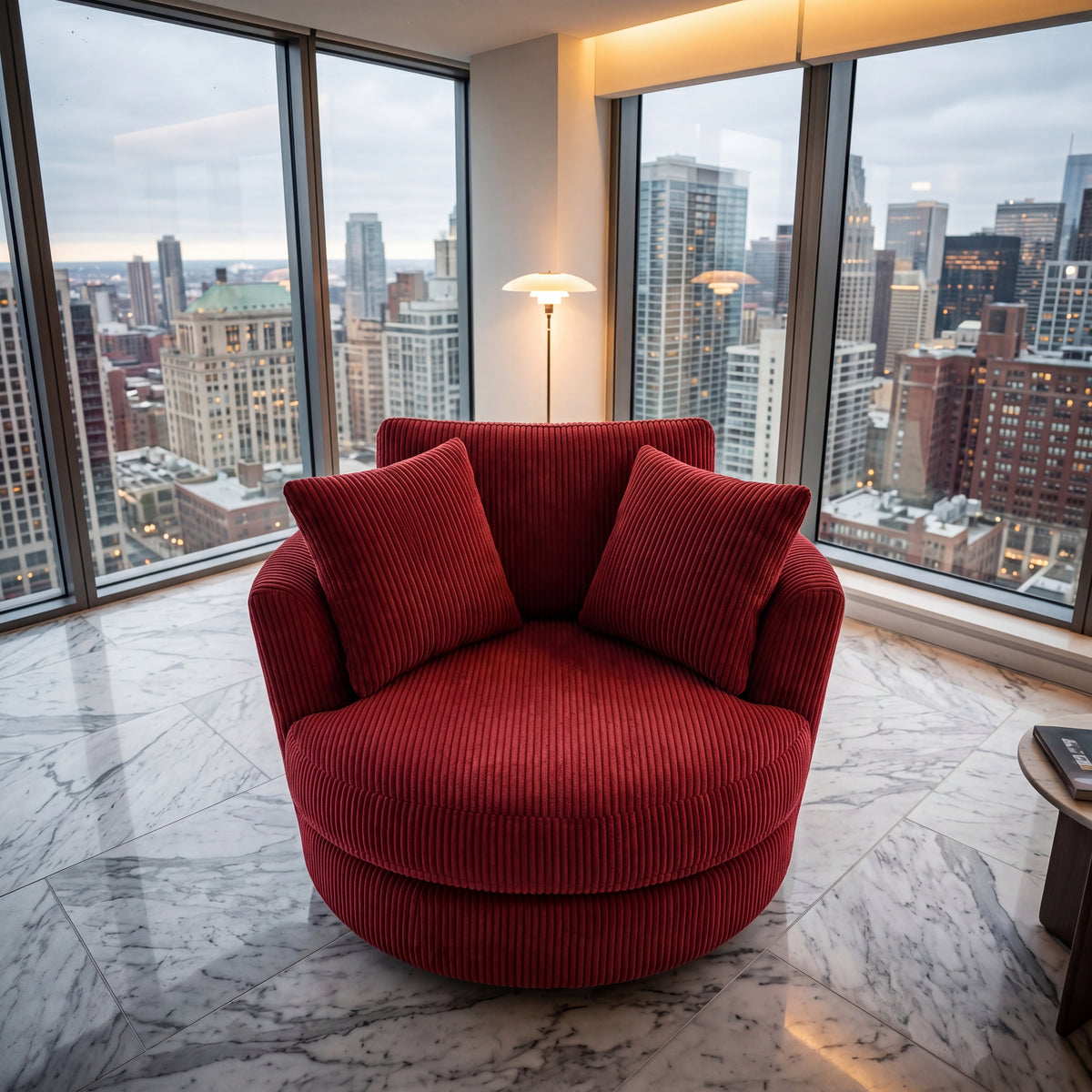 Cuddle Swivel Chair - Samurai Red