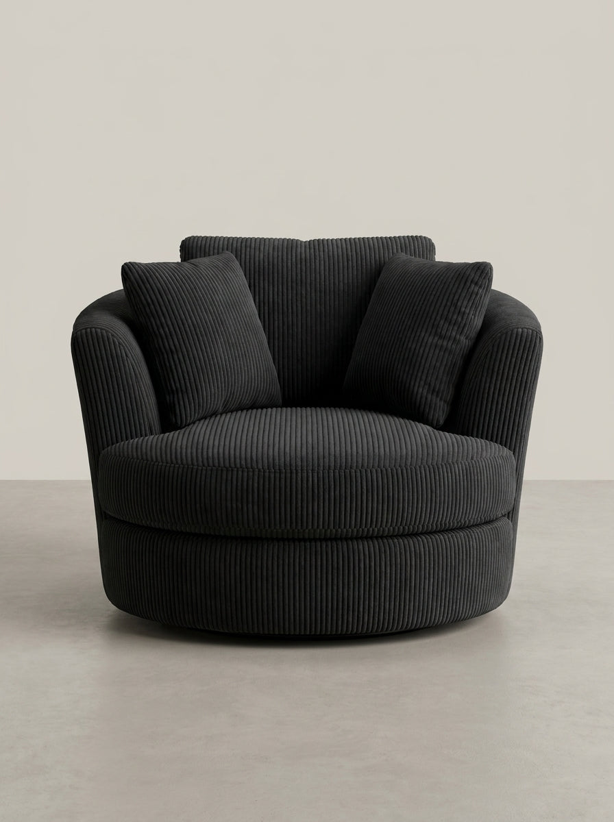Cuddle Swivel Chair - Black