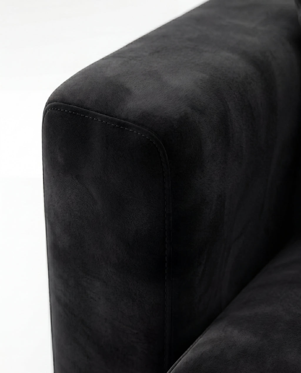 Cloud Chaise Lounge Black Velvet