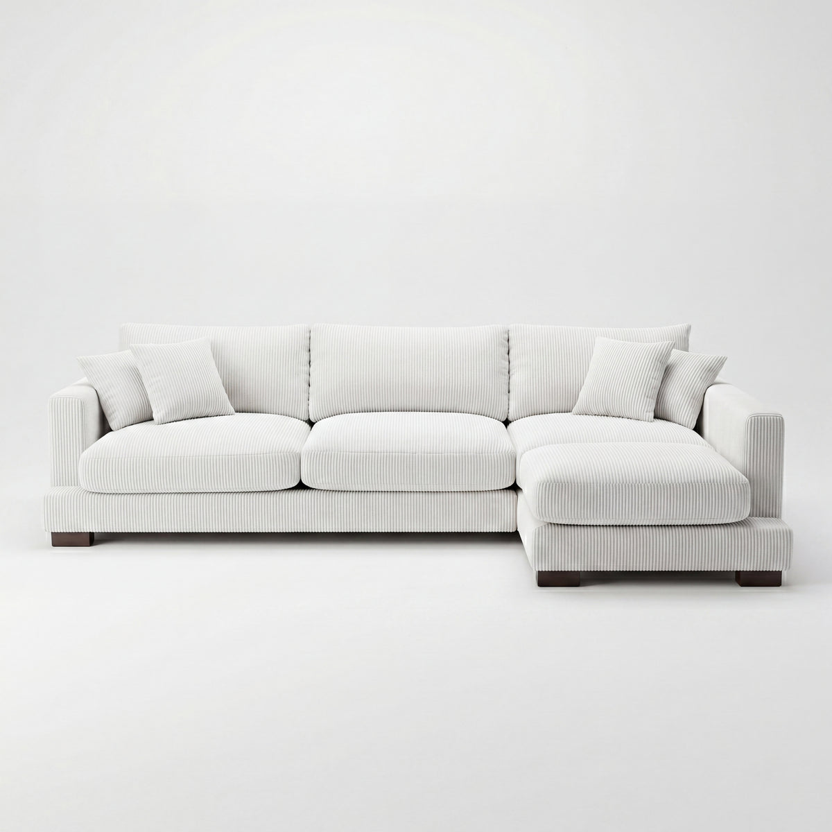 Cloud Chaise Lounge White Corduroy