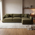 Cloud Chaise Lounge Olive Green Corduroy