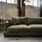 Cloud Chaise Lounge Olive Green Corduroy