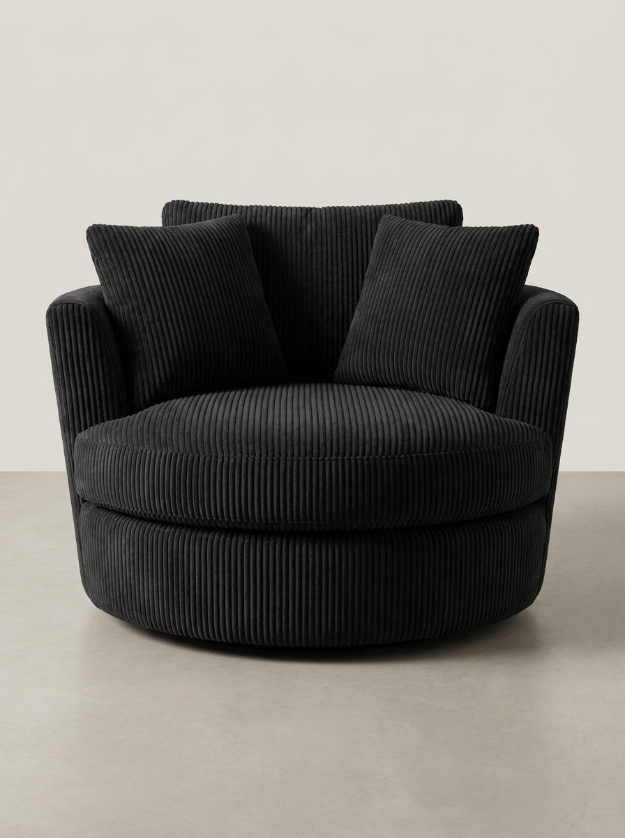 Cuddle Swivel Chair - Black