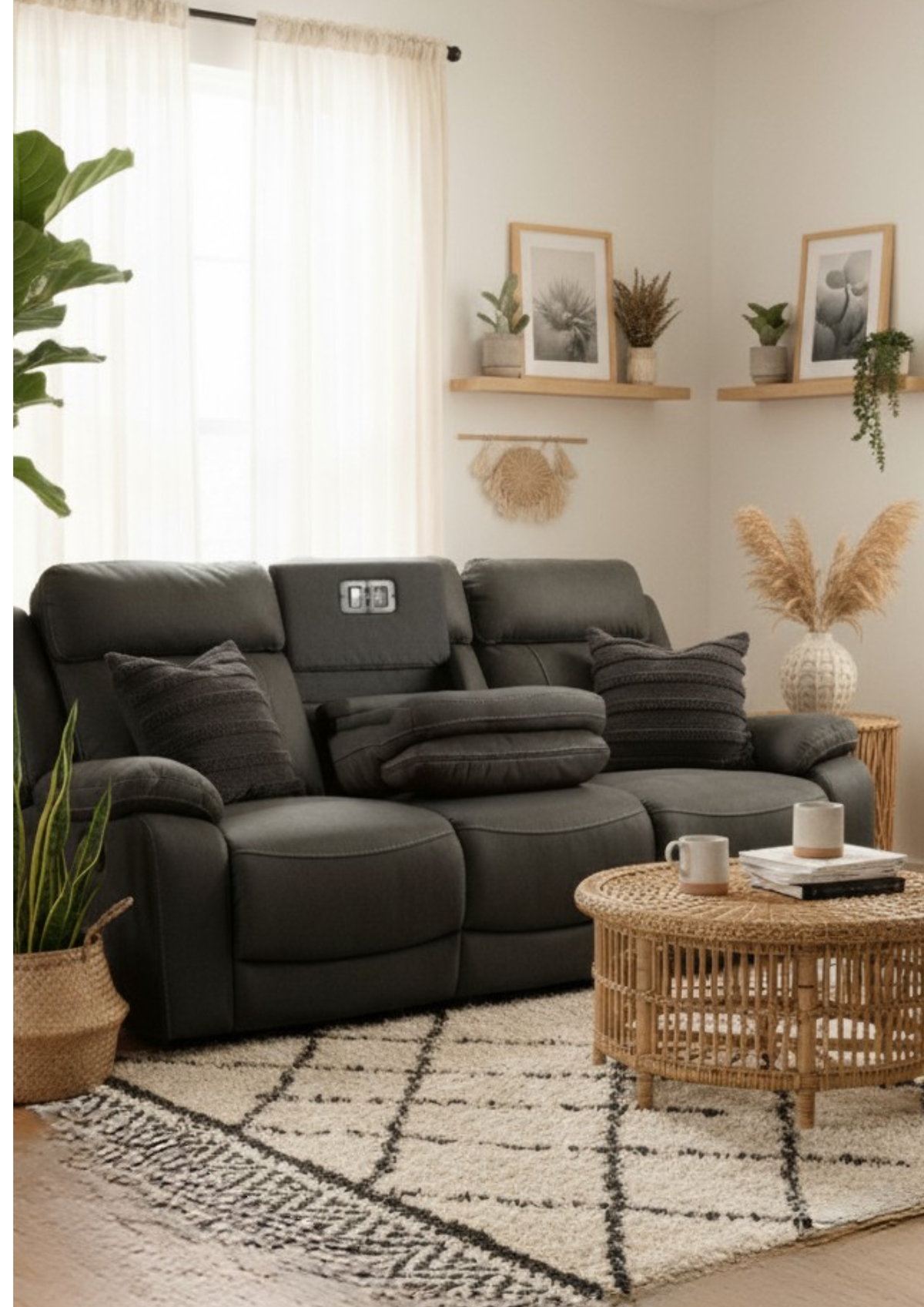 Elite 3 Seater Electric Recliner - Detail Close-Up | Vibe Sofas