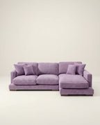City Chaise Lounge Lilac Corduroy