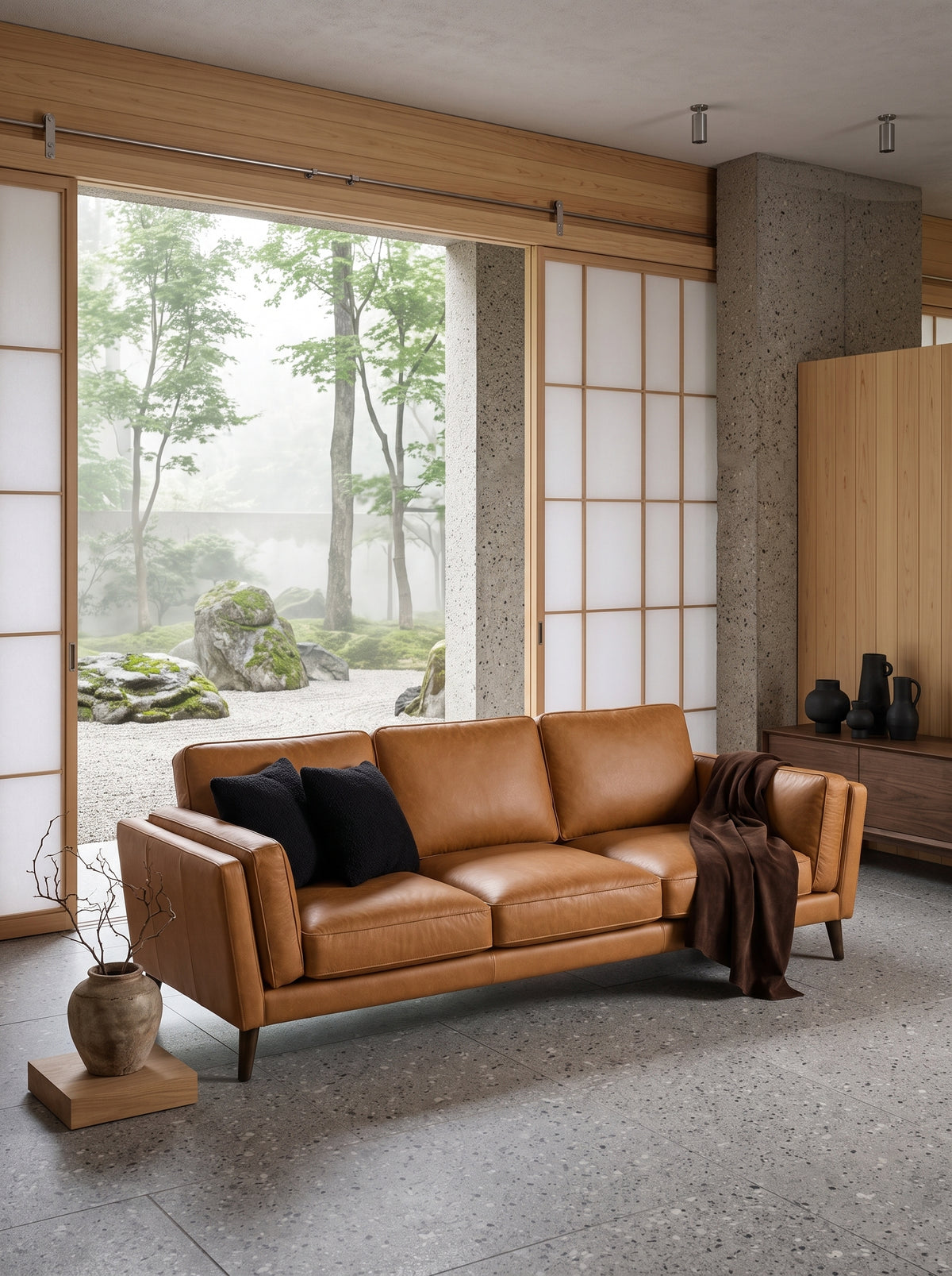 Monroe Sofa - Tan Leather