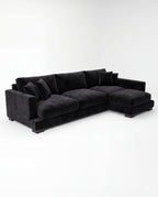 Cloud Chaise Lounge Black Velvet