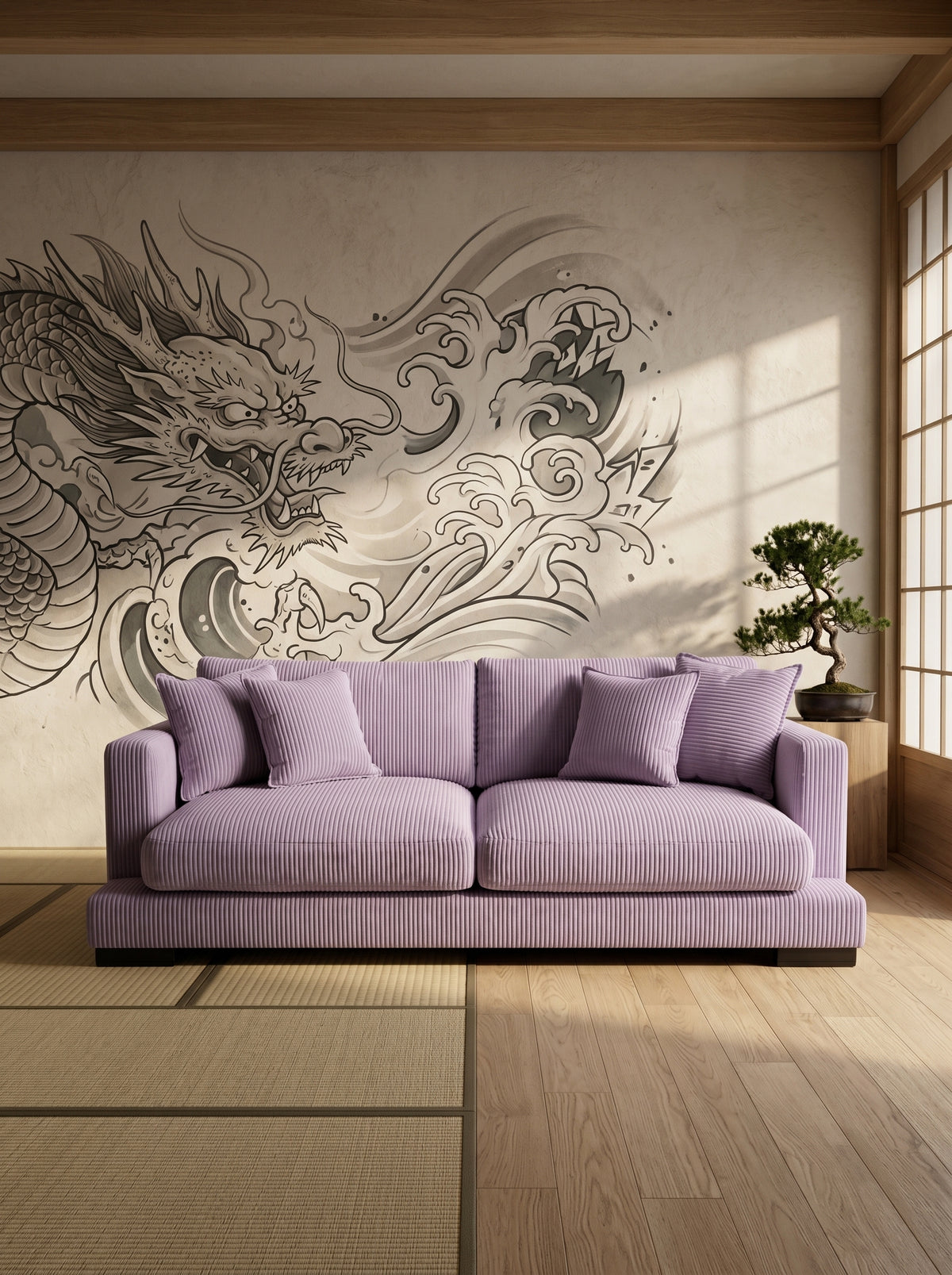 Cloud Sofa Lilac Corduroy