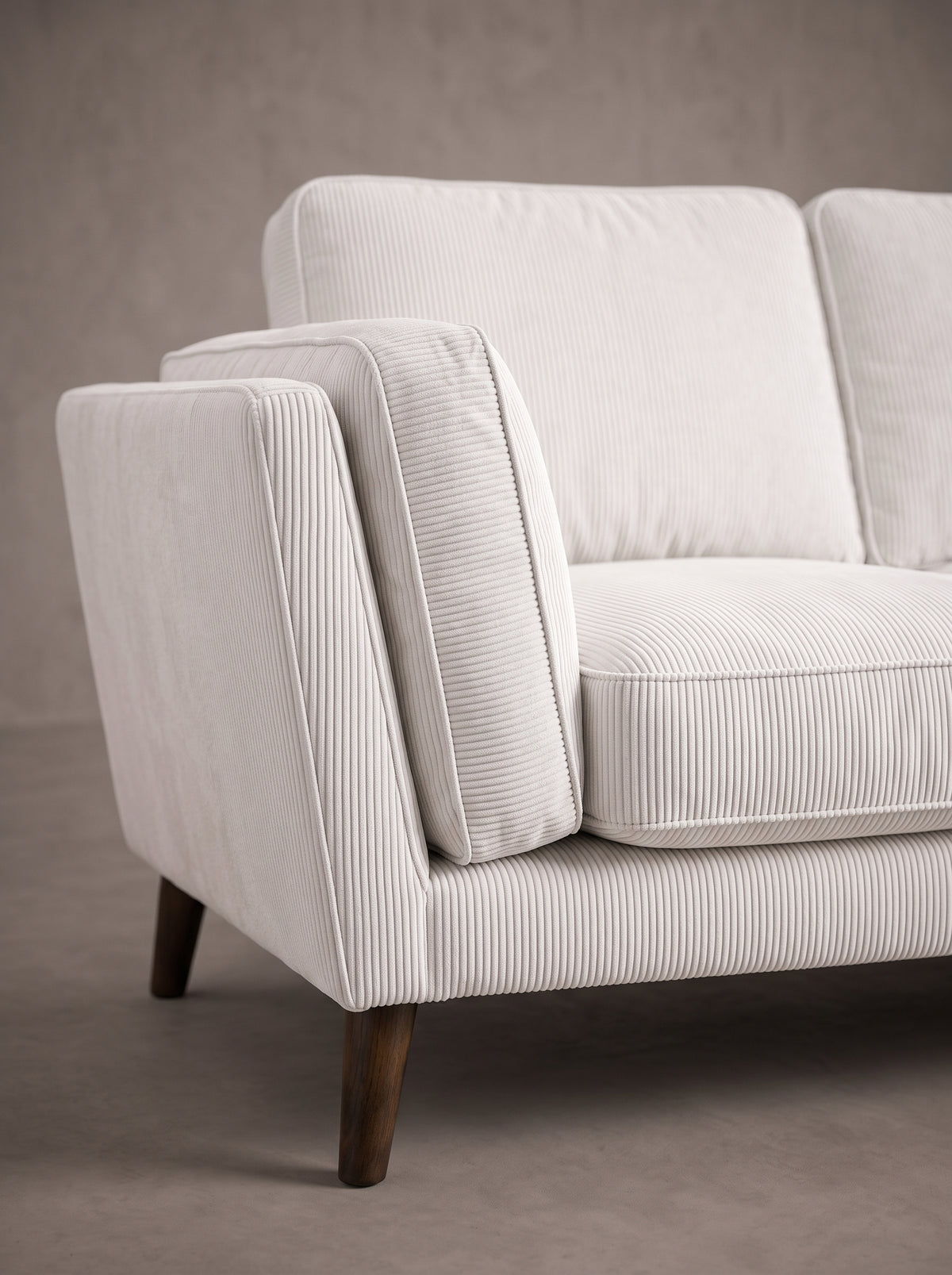 Monroe Sofa - White Corduroy