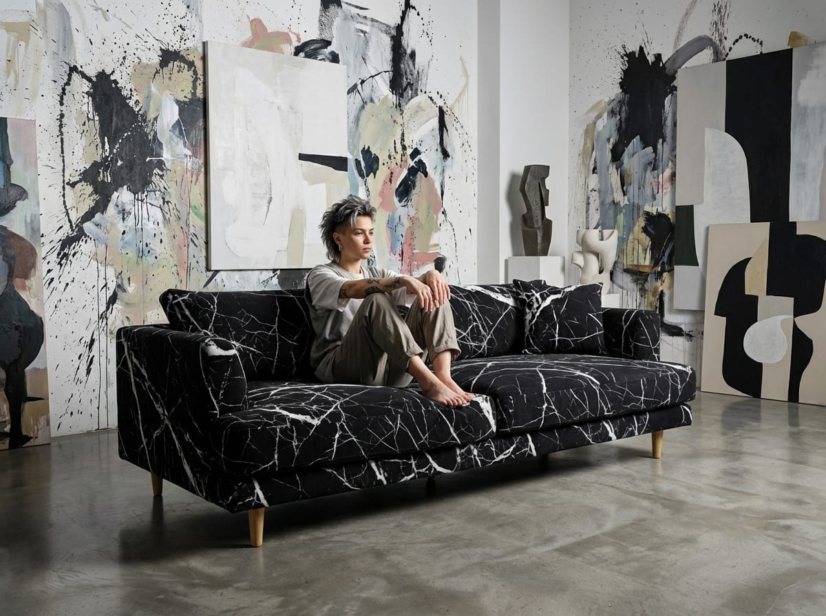 Lightening Black Marble