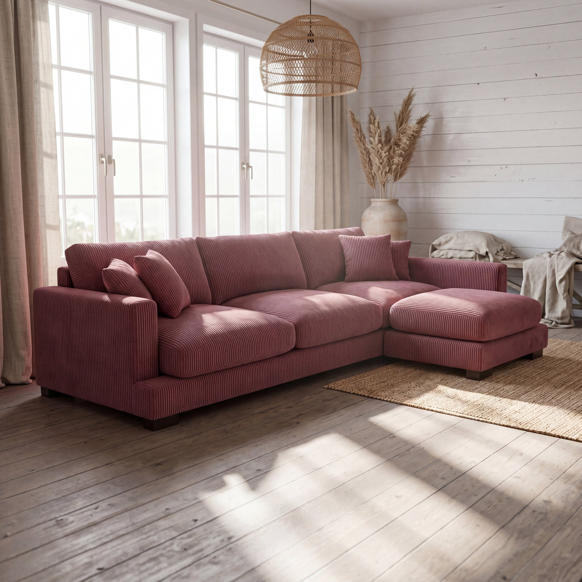 Cloud Chaise Lounge Burgundy Corduroy