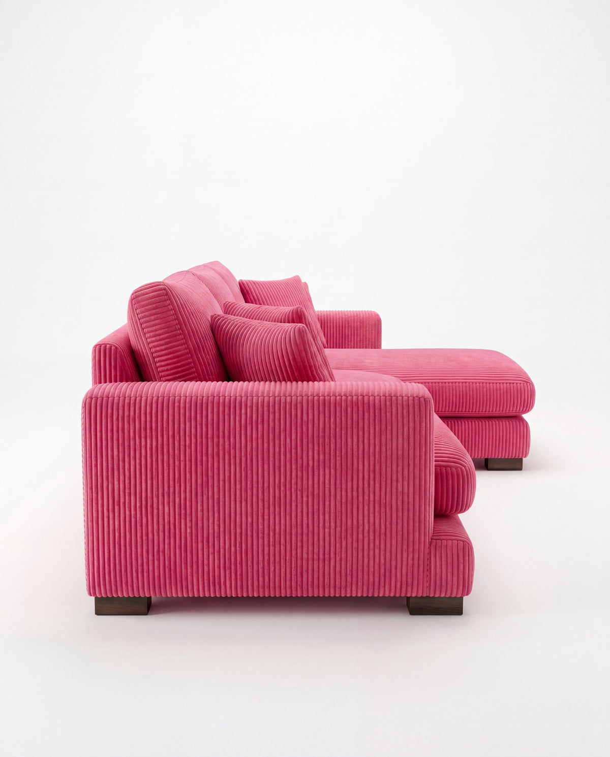 Cloud Chaise Lounge Candy Pink Corduroy