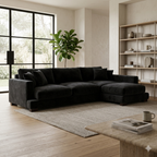 Cloud Chaise Lounge Black Velvet