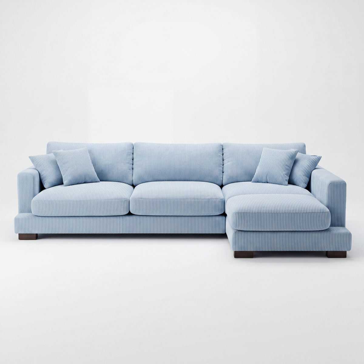 Cloud Chaise Lounge Baby Blue Corduroy