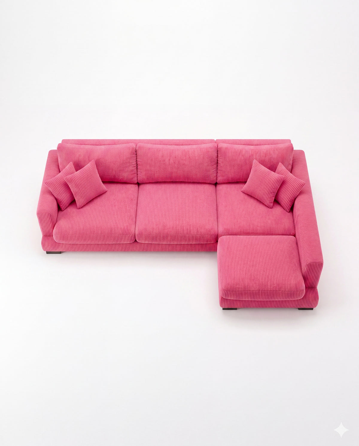Cloud Chaise Lounge Candy Pink Corduroy