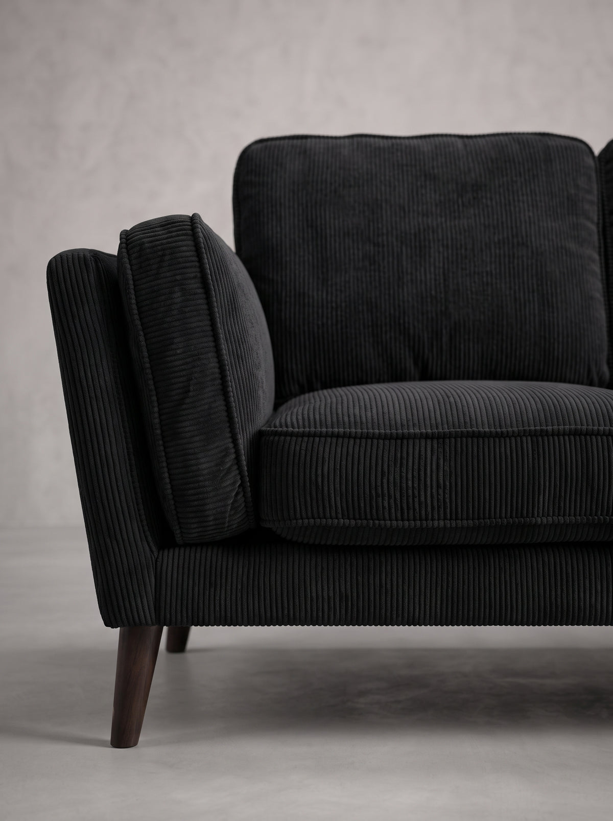 Monroe Sofa - Bagira Black Corduroy