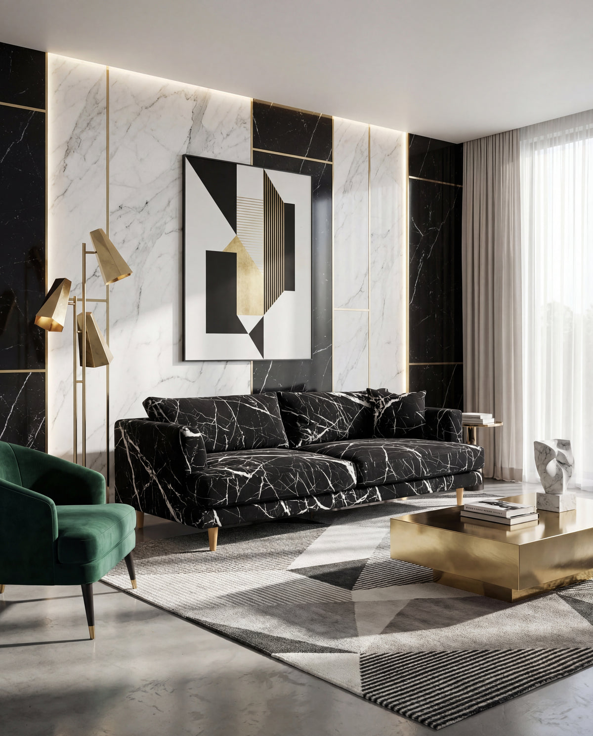Lightening Black Marble