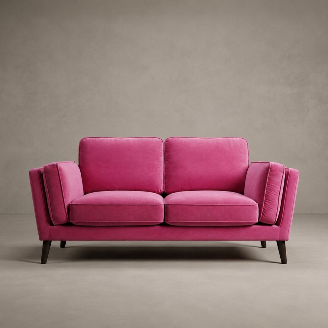 Monroe 2 Seater Sofa Barbie Pink