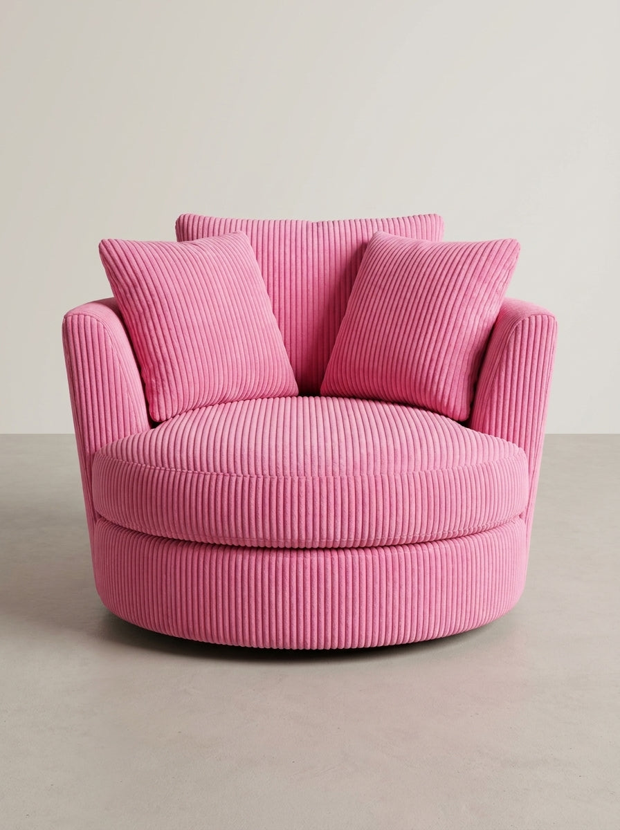 Cuddle Swivel Chair - Candy Pink