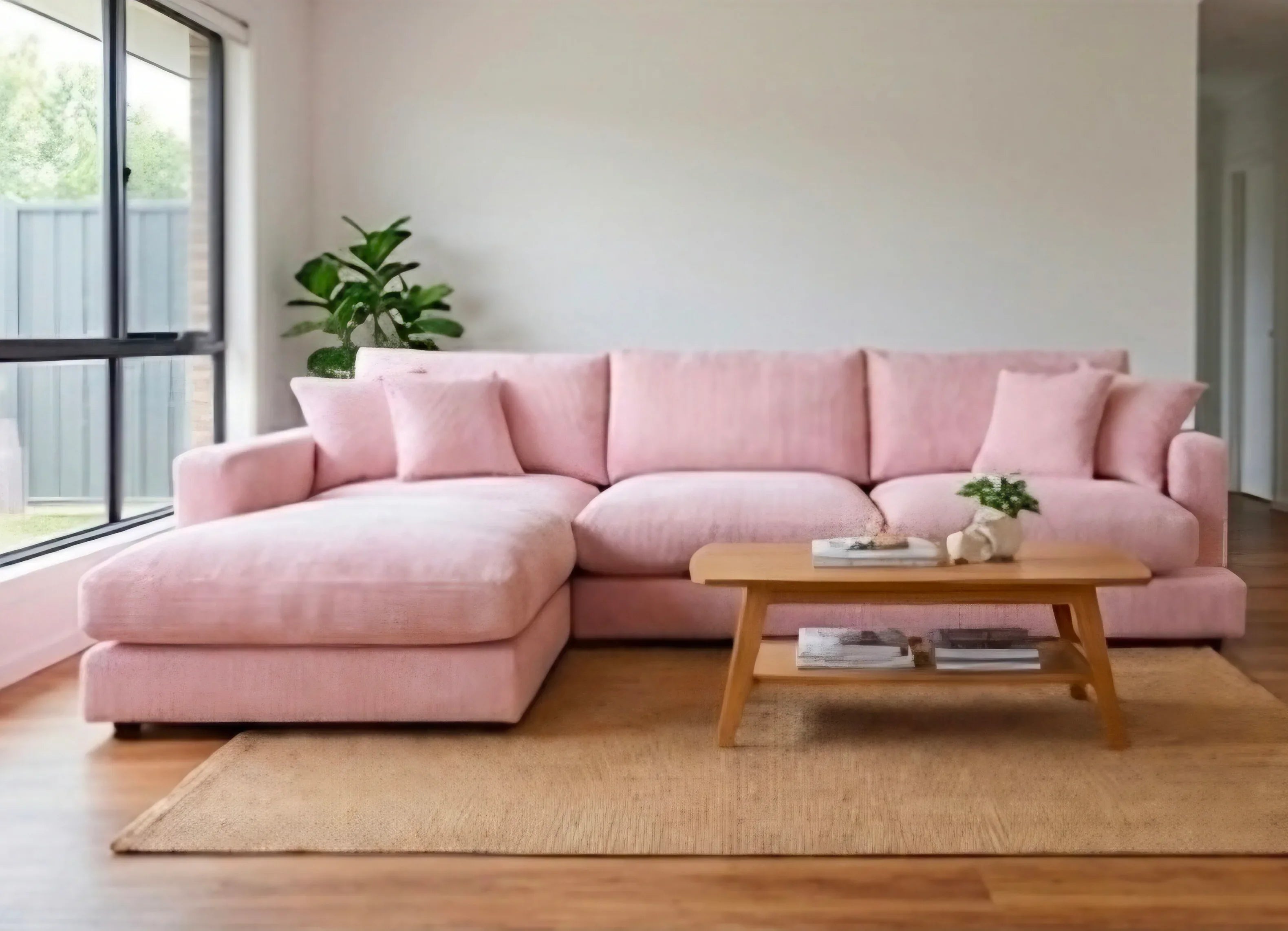 Baby Pink Cloud Chaise Lounge - Vibe Sofas