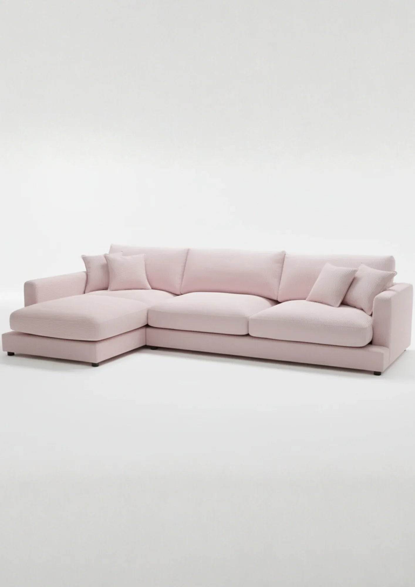 Baby Pink Cloud Chaise Lounge - Vibe Sofas